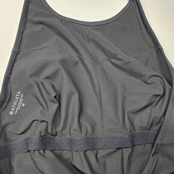 Athleta Black Offshore Paddle One-Piece High Neck Halter Swimsuit Medium - Picture 14 of 15